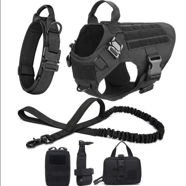 Military Grade Tactical Dog Harness Set