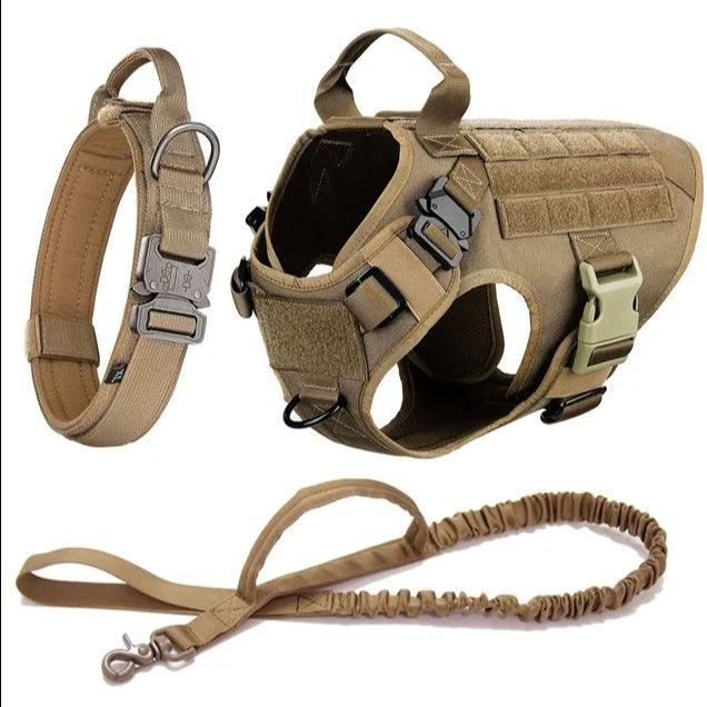 Military Grade Tactical Dog Harness Set