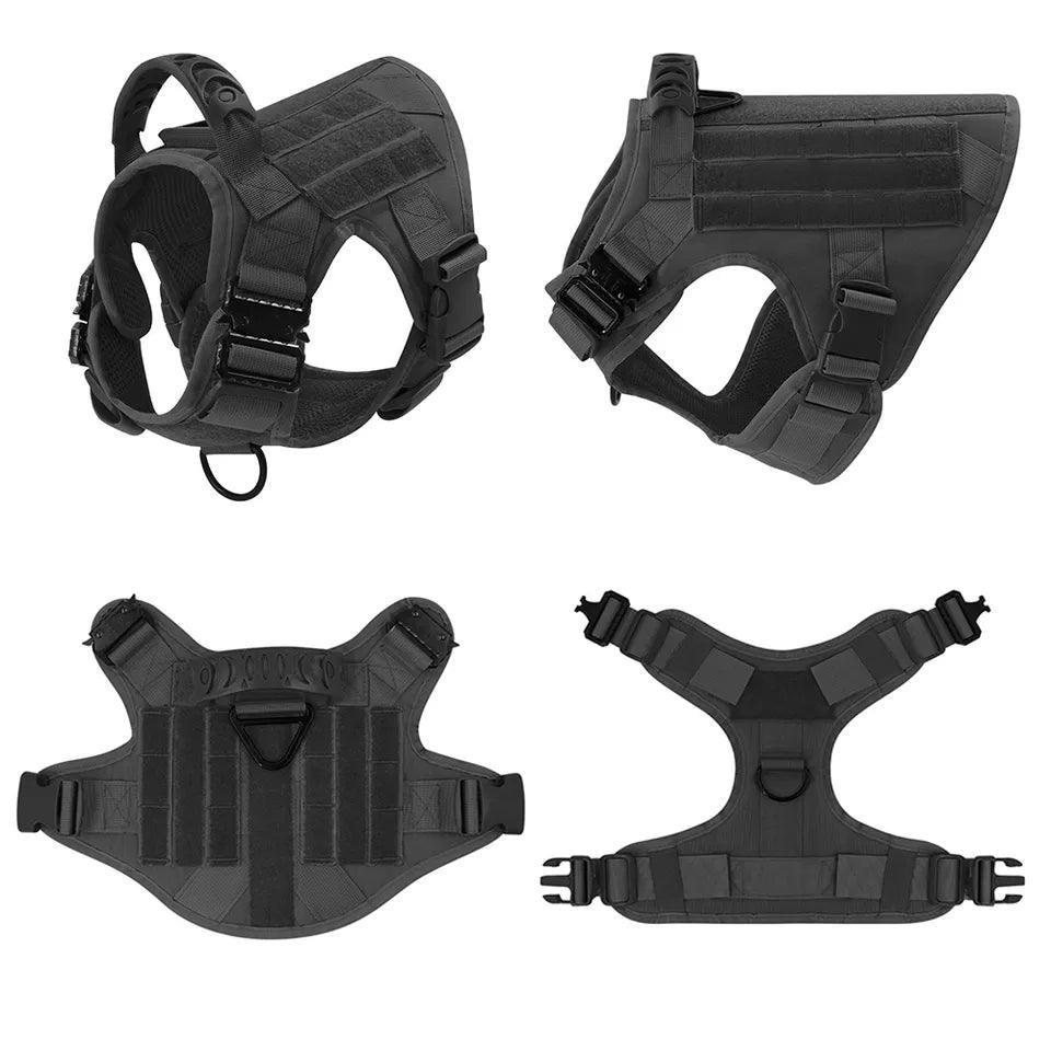 Military Grade Tactical Dog Harness Set
