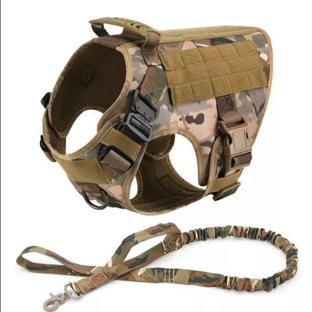 Military Grade Tactical Dog Harness Set