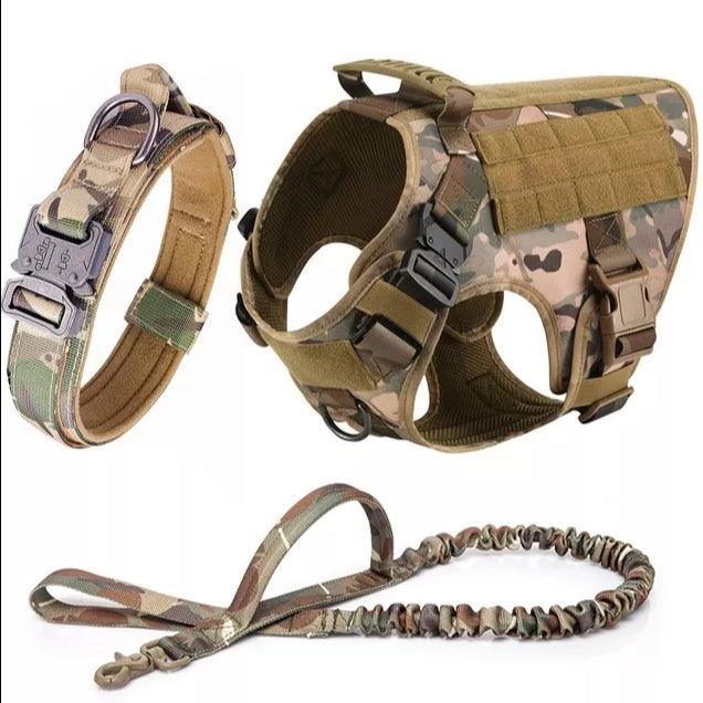 Military Grade Tactical Dog Harness Set