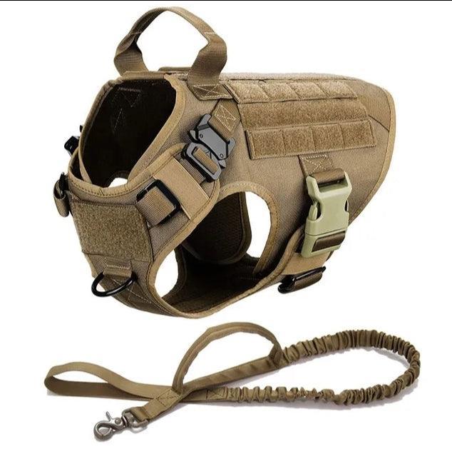 Military Grade Tactical Dog Harness Set