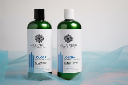 Mill Creek Botanicals Jojoba Shampoo & Conditioner Bundle – Paraben Free, Sulfate Free, pH Balanced