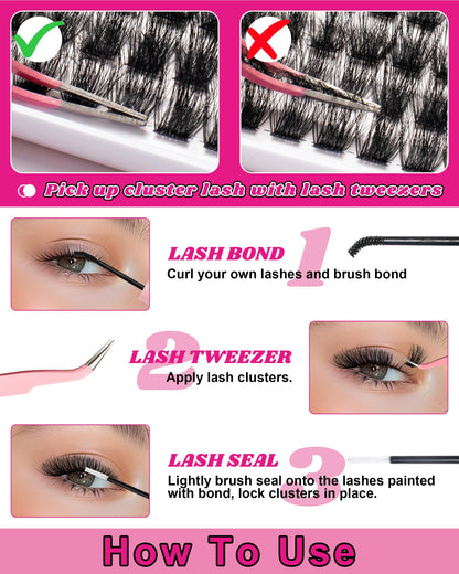 MilyBest Fable Lash Clusters Kit - DIY Volume Lashes 10-18mm
