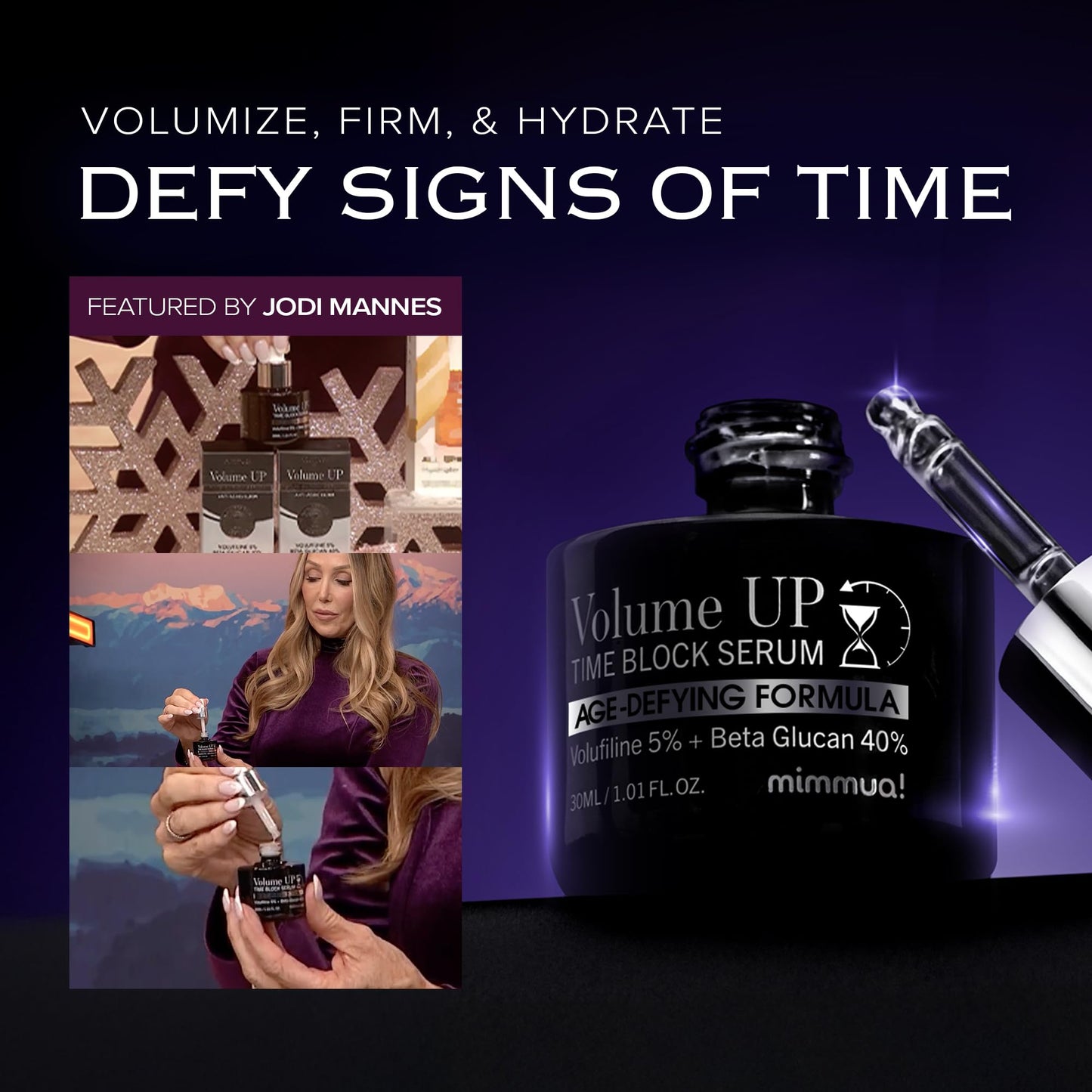 mimmua! Volume Up Time Block Serum — 5% Volufiline + 40% Beta Glucan | Plumps Wrinkles