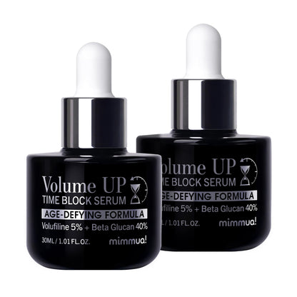 mimmua! Volume Up Time Block Serum – 5% Volufiline + 40% Beta Glucan | 2x30ml