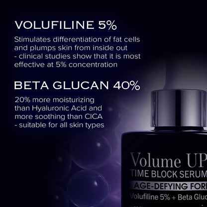 mimmua! Volume Up Time Block Serum — 5% Volufiline + 40% Beta Glucan | Plumps Wrinkles