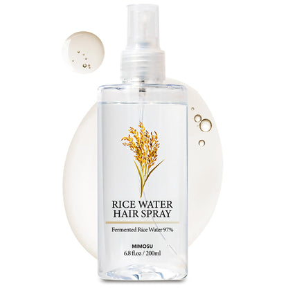 mimosu 97% Rice Water Hair Growth Spray – Fermented Rice Water, Biotin Serum & PHA Toner