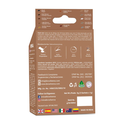 MINA iBrow Henna Hair Color Kit – Ammonia-Free, Gray Coverage, Lasts 6 Weeks | Vegan & Cruelty-Free | Blonde