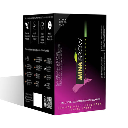 MinaiBrow Mina ibrow Hair Color Refill Pack Black — Long-Lasting Natural Spot Coloring, No Ammonia