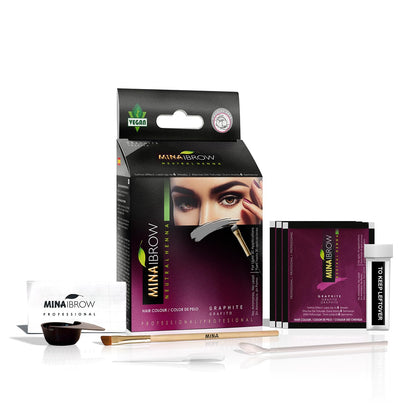 MINA iBrow Henna Hair Color Kit Graphite – Ammonia Free, Cruelty Free, Up to 6 Weeks | MinaiBrow