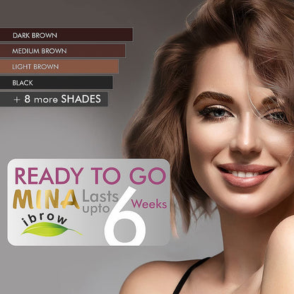 MinaiBrow Tint Kit Dark Brow – Natural, Ammonia-Free Brow Tint with Stain Remover