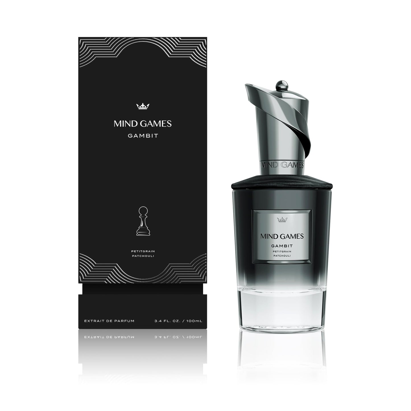 MIND GAMES Gambit - Luxury Extrait de Parfum with Lavender, Cardamom & Patchouli | Unisex Woody Leather 100 mL