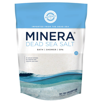 Minera Fine Grain Dead Sea Salt – 19 lb Bath & Soaking, 100% Pure & Natural, Unscented