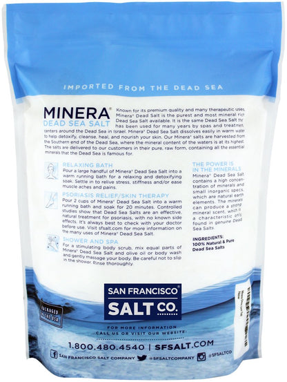 Minera Fine Grain Dead Sea Salt – 19 lb Bath & Soaking, 100% Pure & Natural, Unscented