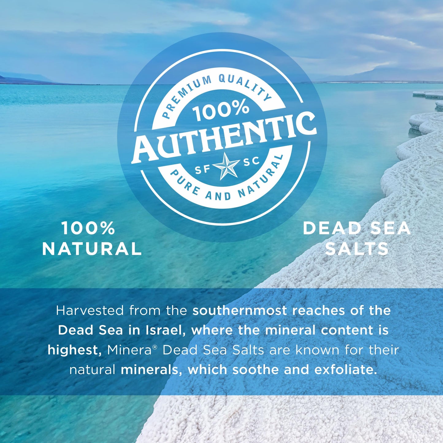Minera Coarse Grain Dead Sea Salt – 5 lb Bath & Soak, Fast-Dissolving, Pure & Unscented