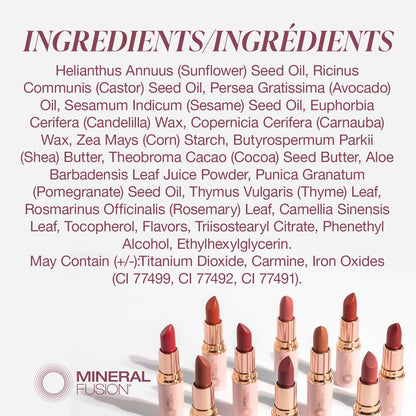 Mineral Fusion Lipstick Kir Royale – Long-Lasting, Smudge-Free Color with Avocado Oil