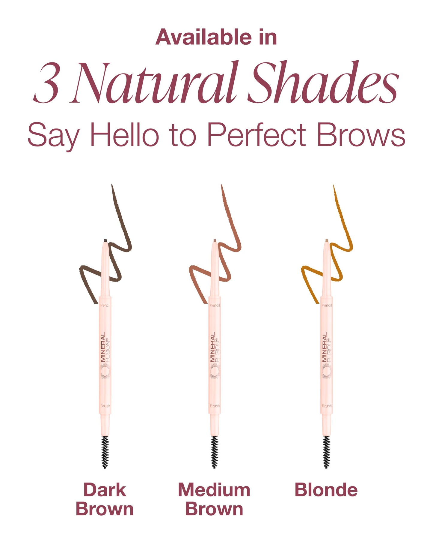 Mineral Fusion Retractable Brow Pencil (Medium Brown) – 2025 Beauty Heroes Award Winner | Shape & Define