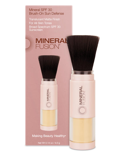 Mineral Fusion Brush-On Powder Sunscreen SPF 30 for Face | Translucent, Hypoallergenic, Travel-Friendly