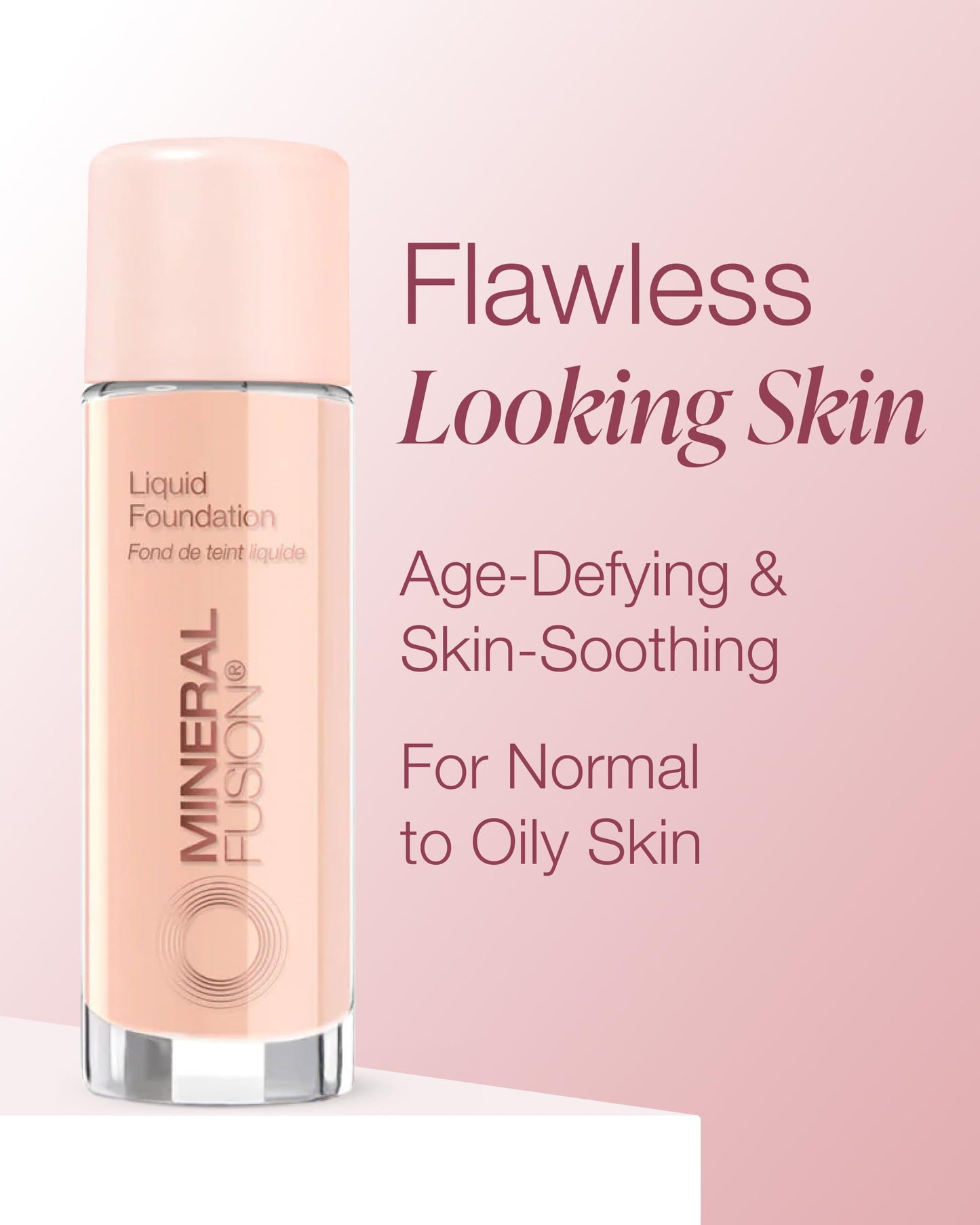 Mineral Fusion Full Coverage Liquid Foundation Cool 1 Fair - Lightweight Hydrating Matte Finish