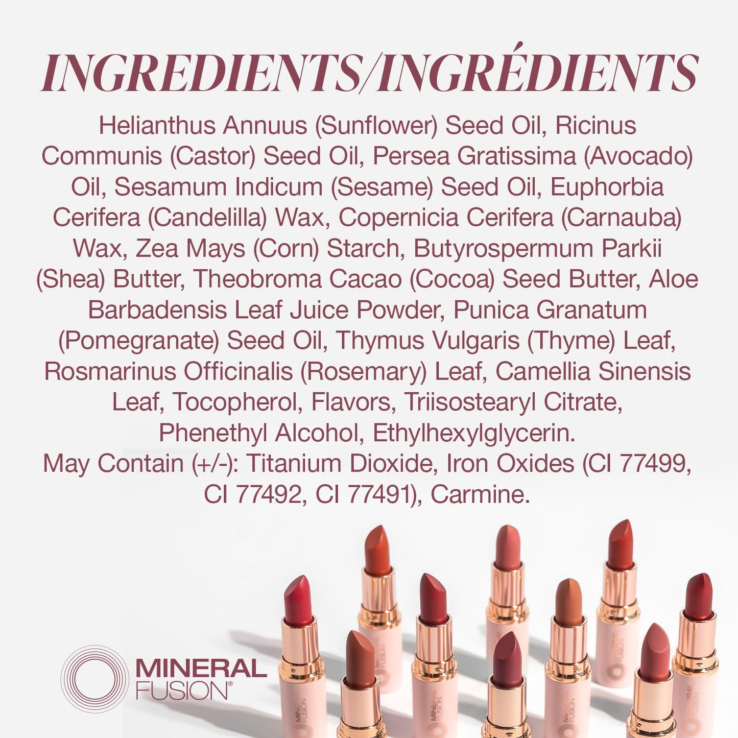 Mineral Fusion Long-Lasting Lipstick – Peach Bellini | Vivid, Smudge-Free Color with Avocado Oil