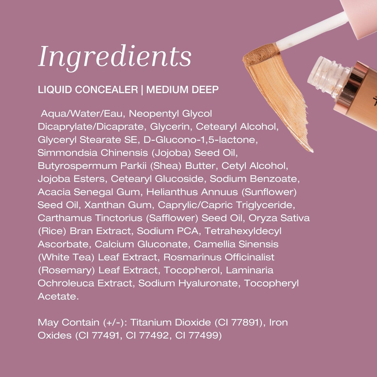 Mineral Fusion Liquid Concealer Medium Deep – Vegan, Full-Coverage Under-Eye + Spot Concealer