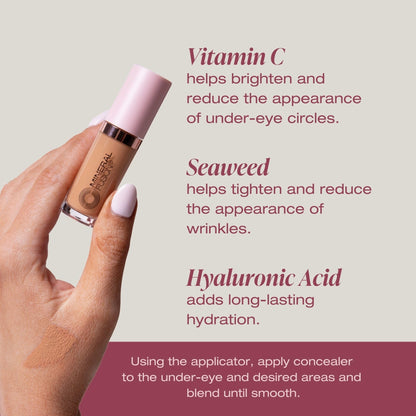 Mineral Fusion Liquid Concealer Medium Deep – Vegan, Full-Coverage Under-Eye + Spot Concealer
