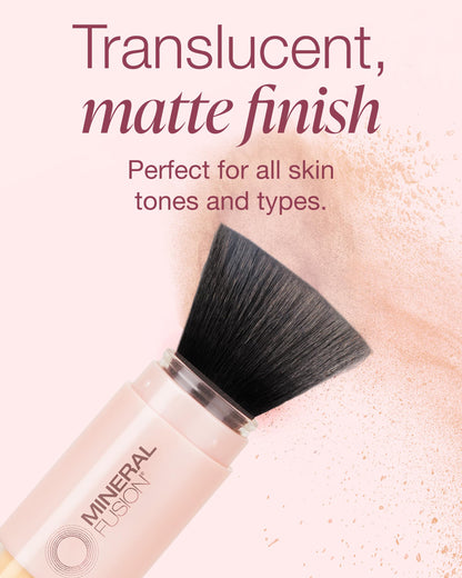 Mineral Fusion Brush-On Powder Sunscreen SPF 30 for Face | Translucent, Hypoallergenic, Travel-Friendly