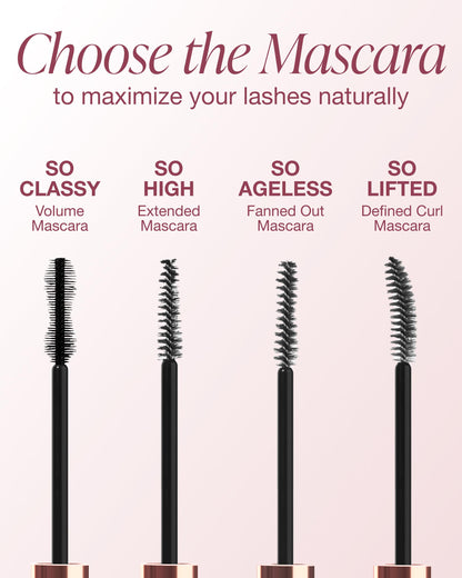 Mineral Fusion So High Extended Length Mascara – Long-Wear, Hypoallergenic, No Smudge (Black)
