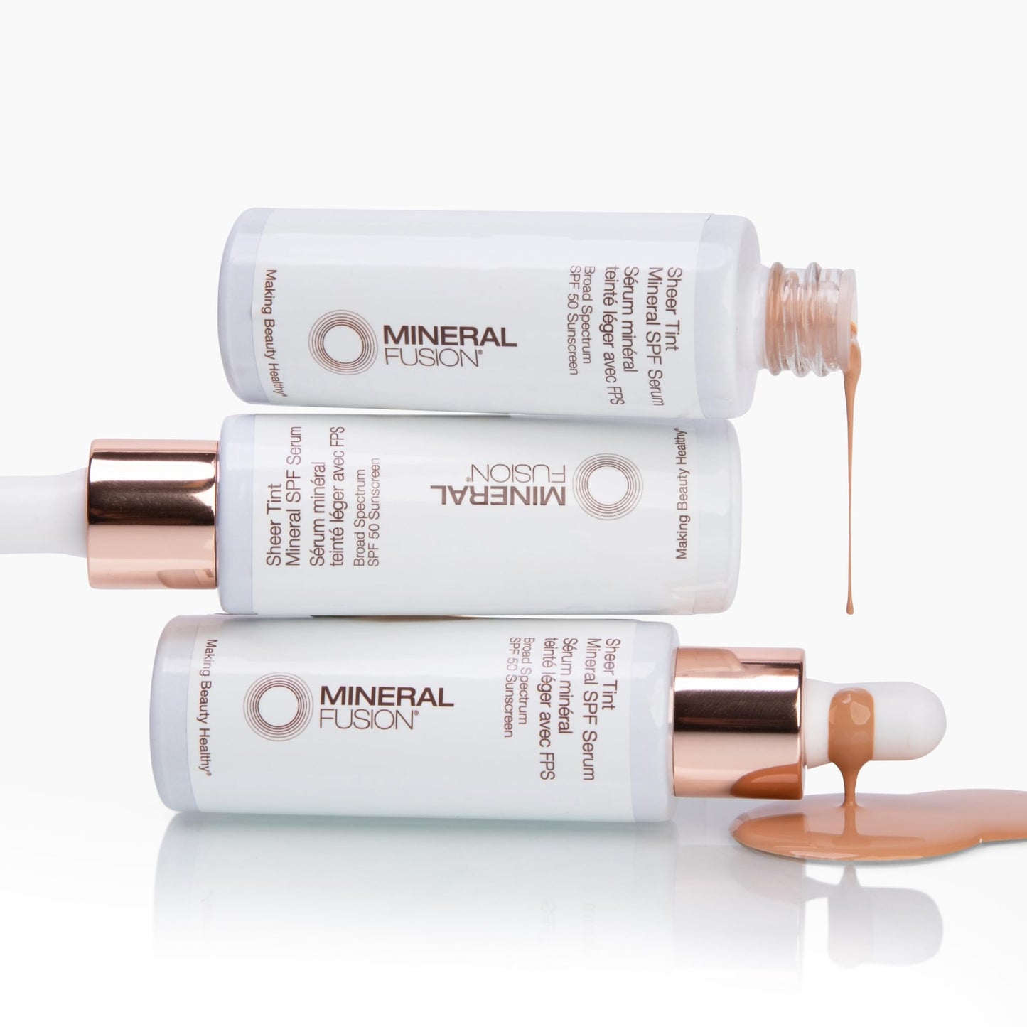 Mineral Fusion Face Serum – Sheer Tint SPF 50 Mineral Sunscreen, Tan