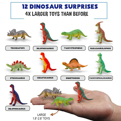 Mineral Me California | 12 Dinosaur Bath Bombs with Toys – Organic Kids Bubble Bath Fizzies