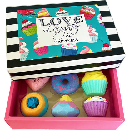 Mineral Me California Bath Bombs for Girls – 6 Organic Gift Set