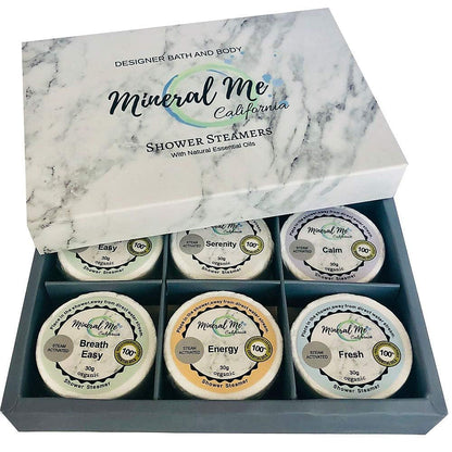 Mineral Me California Shower Steamers Aromatherapy – Organic Natural Shower Bombs for Home Spa
