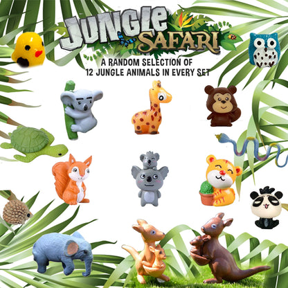 Mineral Me California Kids Bath Bombs with Surprise Inside – 12 Bubble Fizzies & Jungle Animal Toys