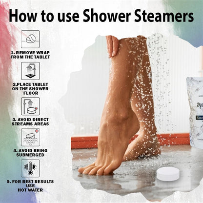 Mineral Me California Shower Steamers Aromatherapy – 12pc Vapor Tablets with Organic Essential Oils