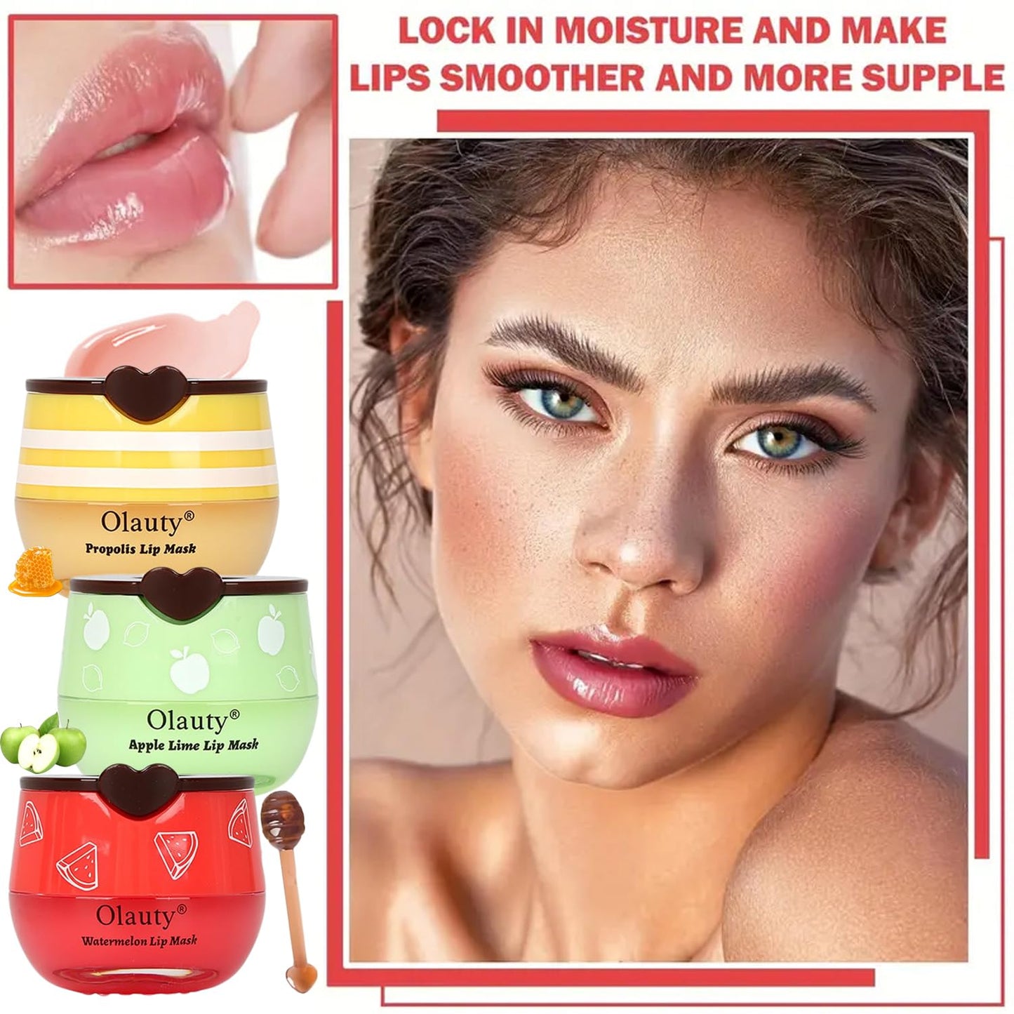 Miniling 6-Piece Bee Lip Balm Mask Honey Pot | Hydrating Sleep Lip Masks