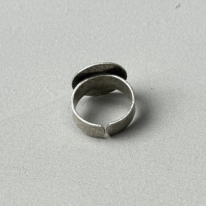 Oversized Circle Silver Ring