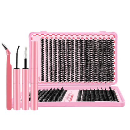 MINNNANOTOKU Lash Extension Kit DIY 640pcs – 10-16mm, Bond & Seal, Tweezers