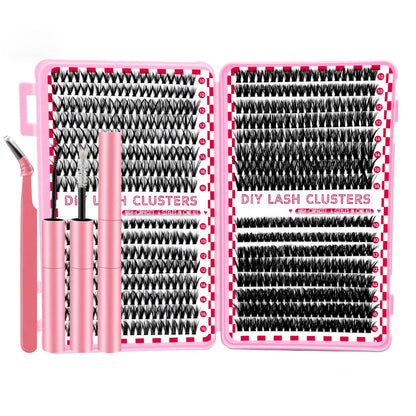 MINNNANOTOKU Lash Extension Kit DIY 640pcs – 10-16mm, Bond & Seal, Tweezers