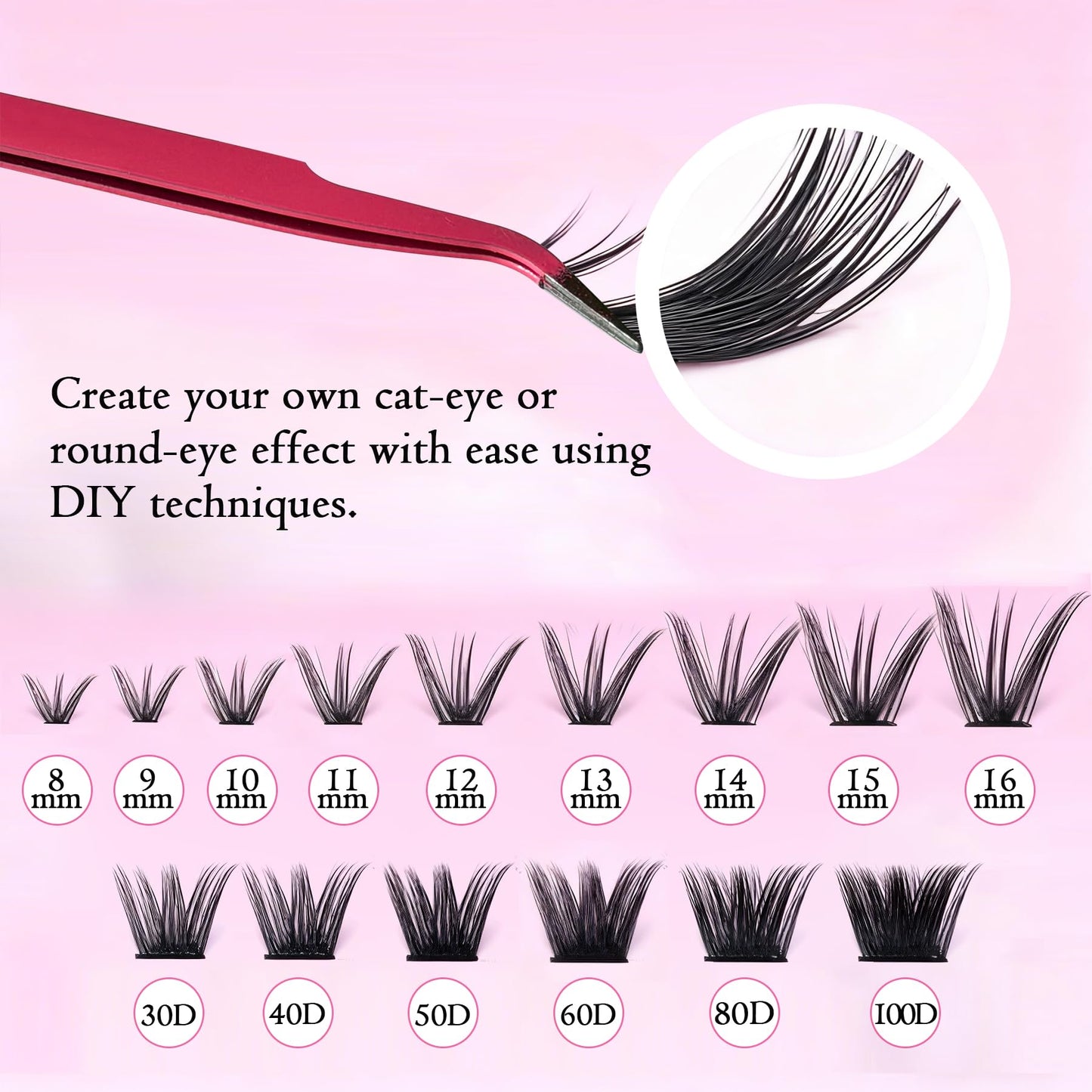 MINNNANOTOKU Lash Extension Kit DIY 640pcs – 10-16mm, Bond & Seal, Tweezers