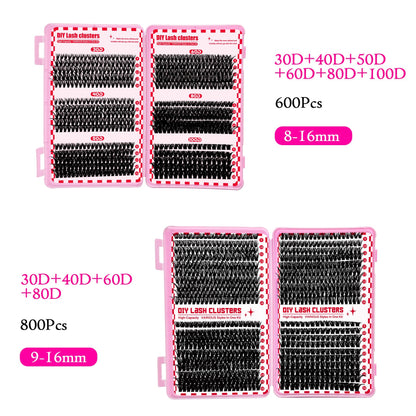 MINNNANOTOKU Lash Extension Kit DIY 640pcs – 10-16mm, Bond & Seal, Tweezers