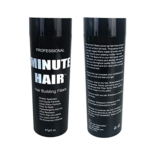 Minute Hair Biggie Sized 57g Dark Brown Hair Fibers – Refillable Bottle