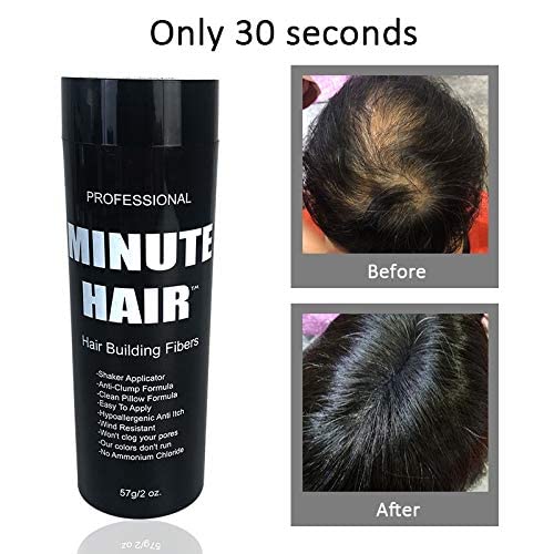 Minute Hair Biggie Sized 57g Dark Brown Hair Fibers – Refillable Bottle
