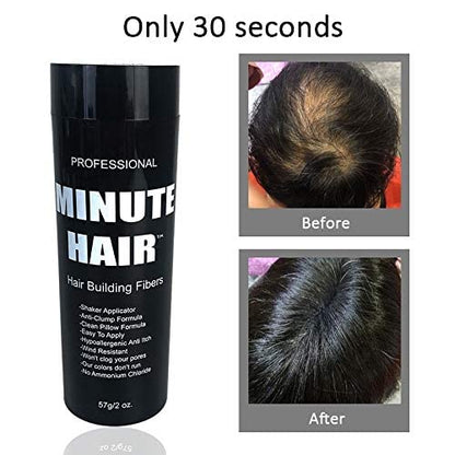Minute Hair Biggie Sized 57g Dark Brown Hair Fibers – Refillable Bottle