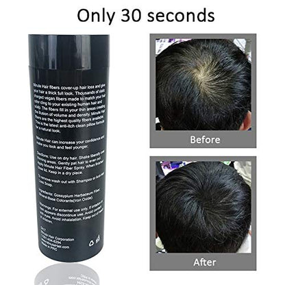Minute Hair Biggie Sized 57g Dark Brown Hair Fibers – Refillable Bottle