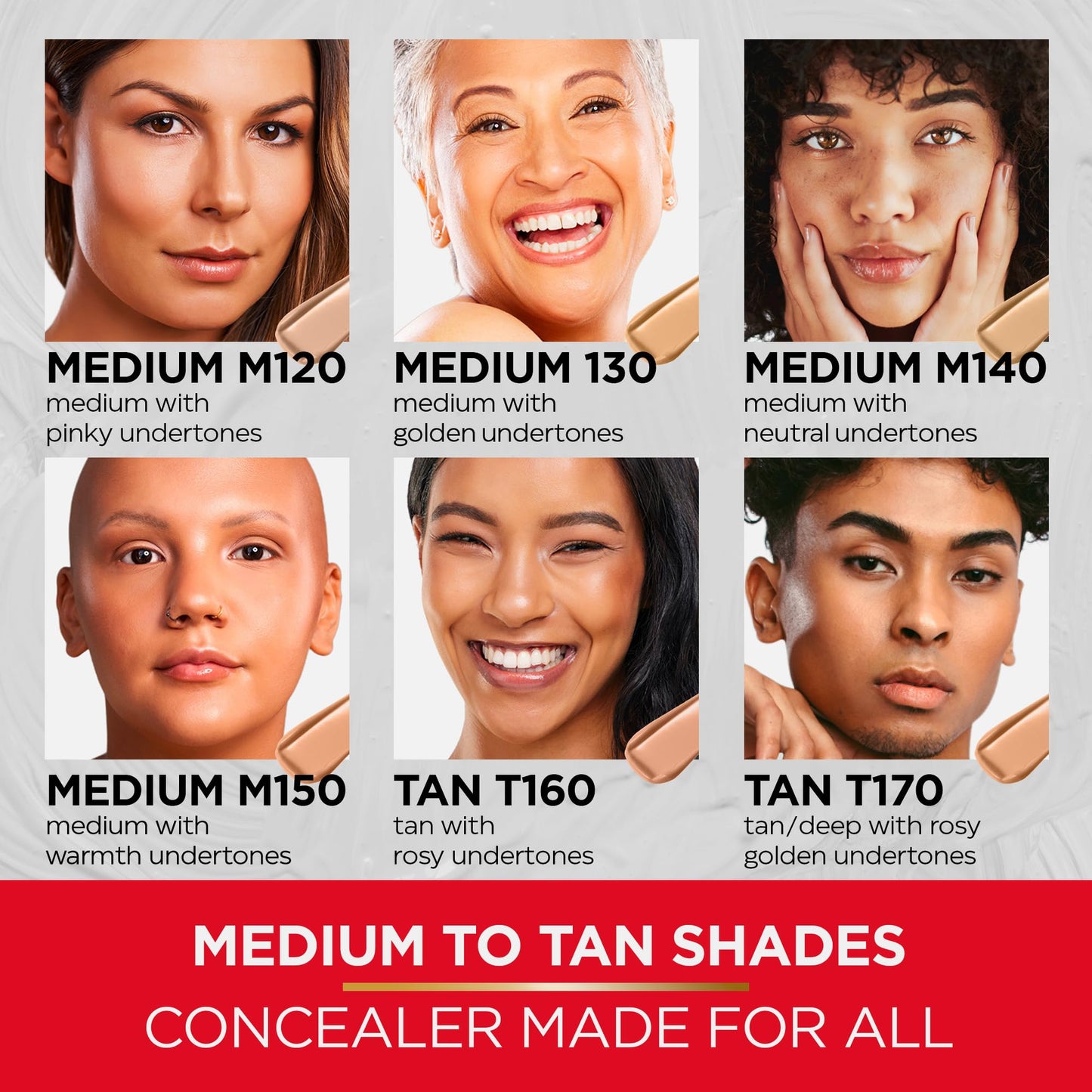 Mirabella Invincible For All Perfecting Under Eye Concealer – Full Coverage Hydrating Concealer with Hyaluronic Acid (Tan T160)