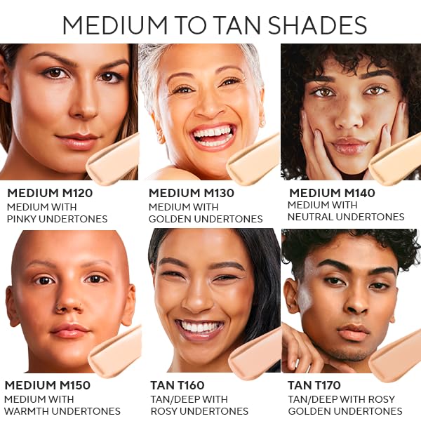 Mirabella Invincible for All HD Liquid Foundation – Moisturizing Demi-Matte Full Coverage (Tan T190) | 24 Shades
