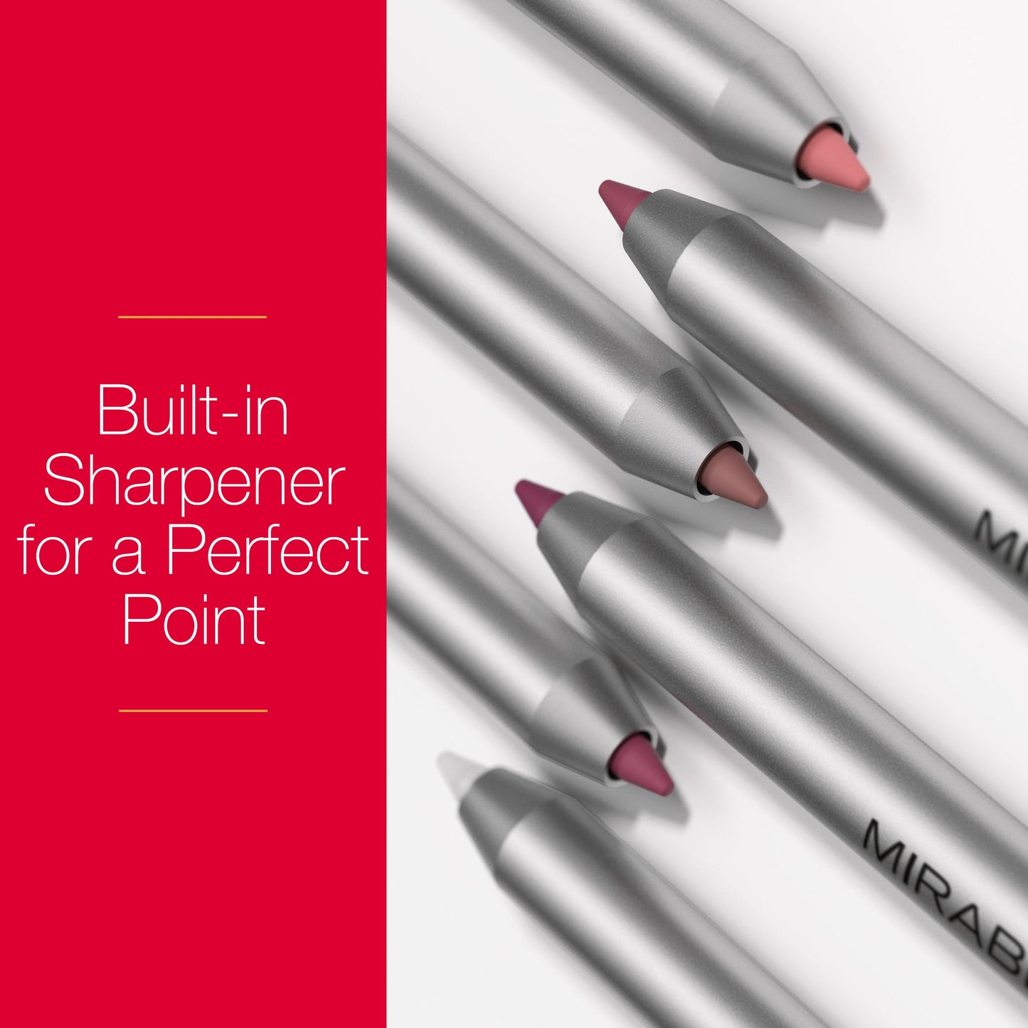 Mirabella Line & Define Lip Definer Pencil – Flirty | Smoothing, Long-Lasting Lip Liner