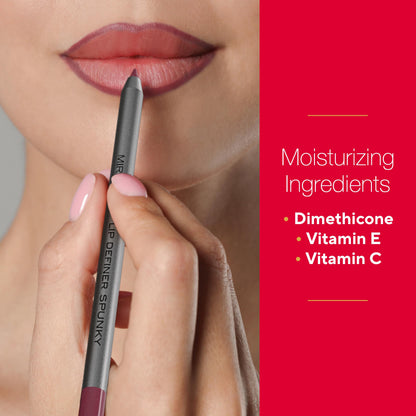 Mirabella Line & Define Lip Definer – Ultra-Creamy, Long-Lasting Retractable Lip Pencil with Vitamin C & E