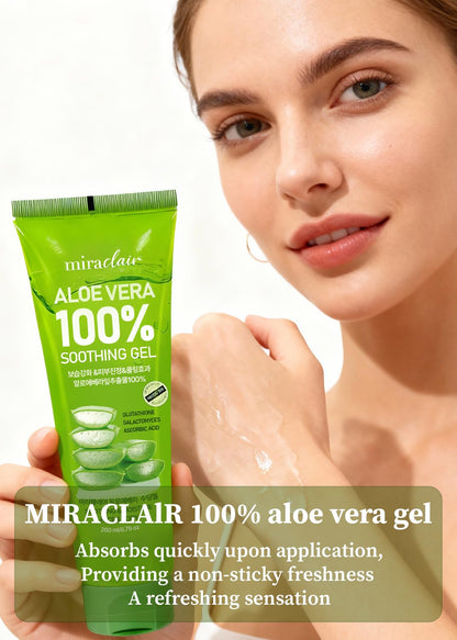MIRACLAIR Aloe Vera Gel 100% Pure – Hydrating, Soothing for Face & Body | Made in Korea